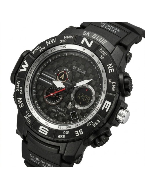 Reloj Shock Digital Led Luminoso Hombre Orientacion +estuche