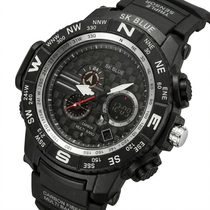 Reloj Shock Digital Led Luminoso Hombre Orientacion +estuche