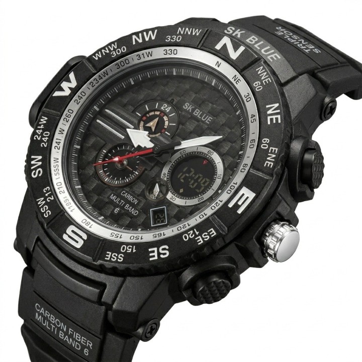 Reloj Shock Digital Led Luminoso Hombre Orientacion +estuche