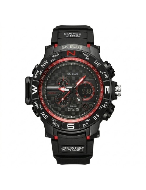 Reloj Shock Digital Led Luminoso Hombre Orientacion +estuche