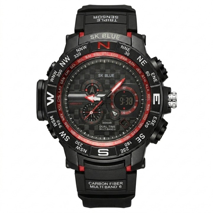 Reloj Shock Digital Led Luminoso Hombre Orientacion +estuche