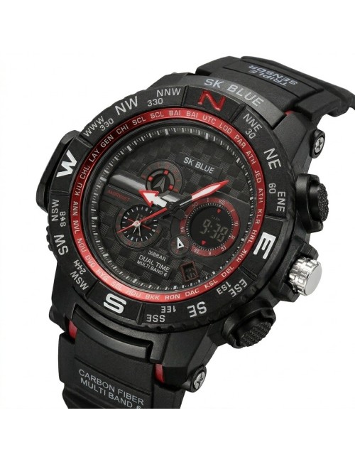 Reloj Shock Digital Led Luminoso Hombre Orientacion +estuche