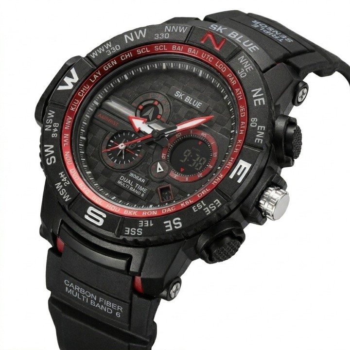 Reloj Shock Digital Led Luminoso Hombre Orientacion +estuche