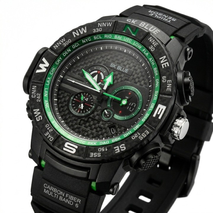 Reloj Shock Digital Led Luminoso Hombre Orientacion +estuche