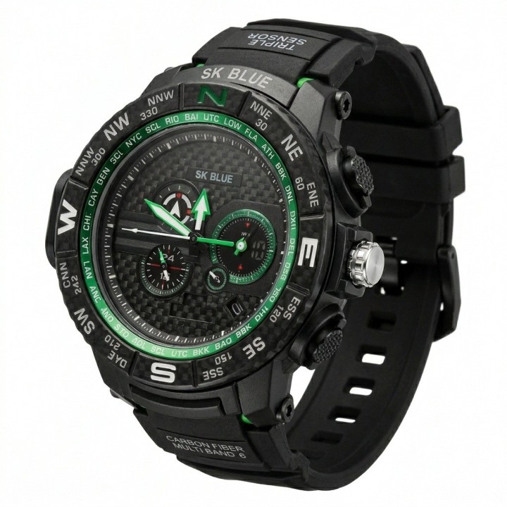 Reloj Shock Digital Led Luminoso Hombre Orientacion +estuche