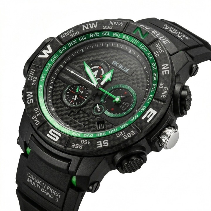 Reloj Shock Digital Led Luminoso Hombre Orientacion +estuche