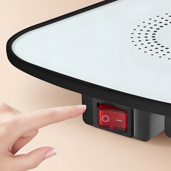 Bandeja Calienta Platos Eléctrica Vidrio Templado 32w