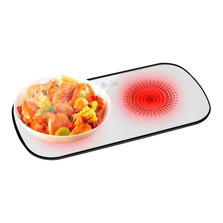 Bandeja Calienta Platos Eléctrica Vidrio Templado 32w