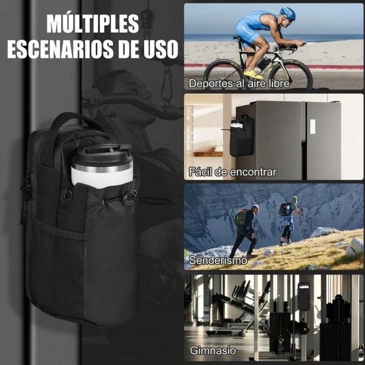 Bolso Magnético Gym Portabotellas Celular Y Llaves