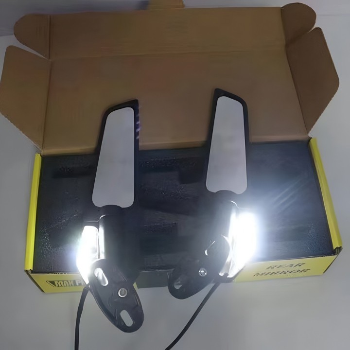 Espejos Retrovisores Aleron Moto Direccional Led Deportivos