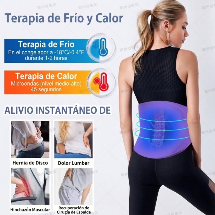 Faja De Gel Terapia Frío Calor Alivio Dolor Lumbar Ajustable