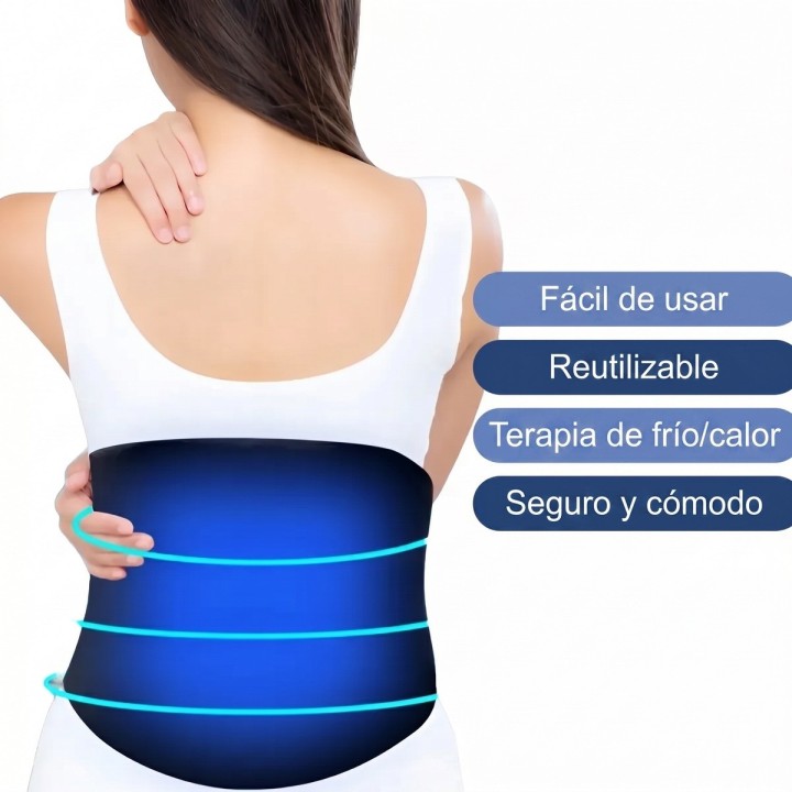 Faja De Gel Terapia Frío Calor Alivio Dolor Lumbar Ajustable