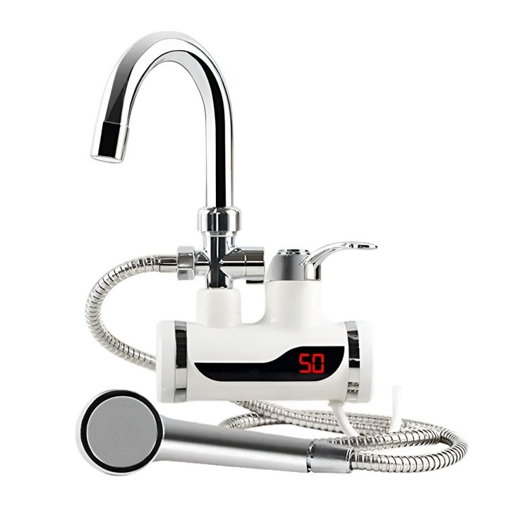 Grifo Eléctrico Calentador Agua Instantáneo Ducha Led 3000w