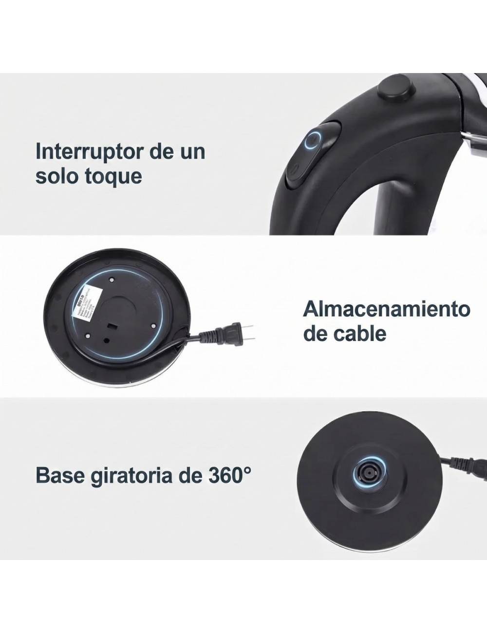 Hervidor Eléctrico Vidrio 2.0l 1500w Led Apagado Automático