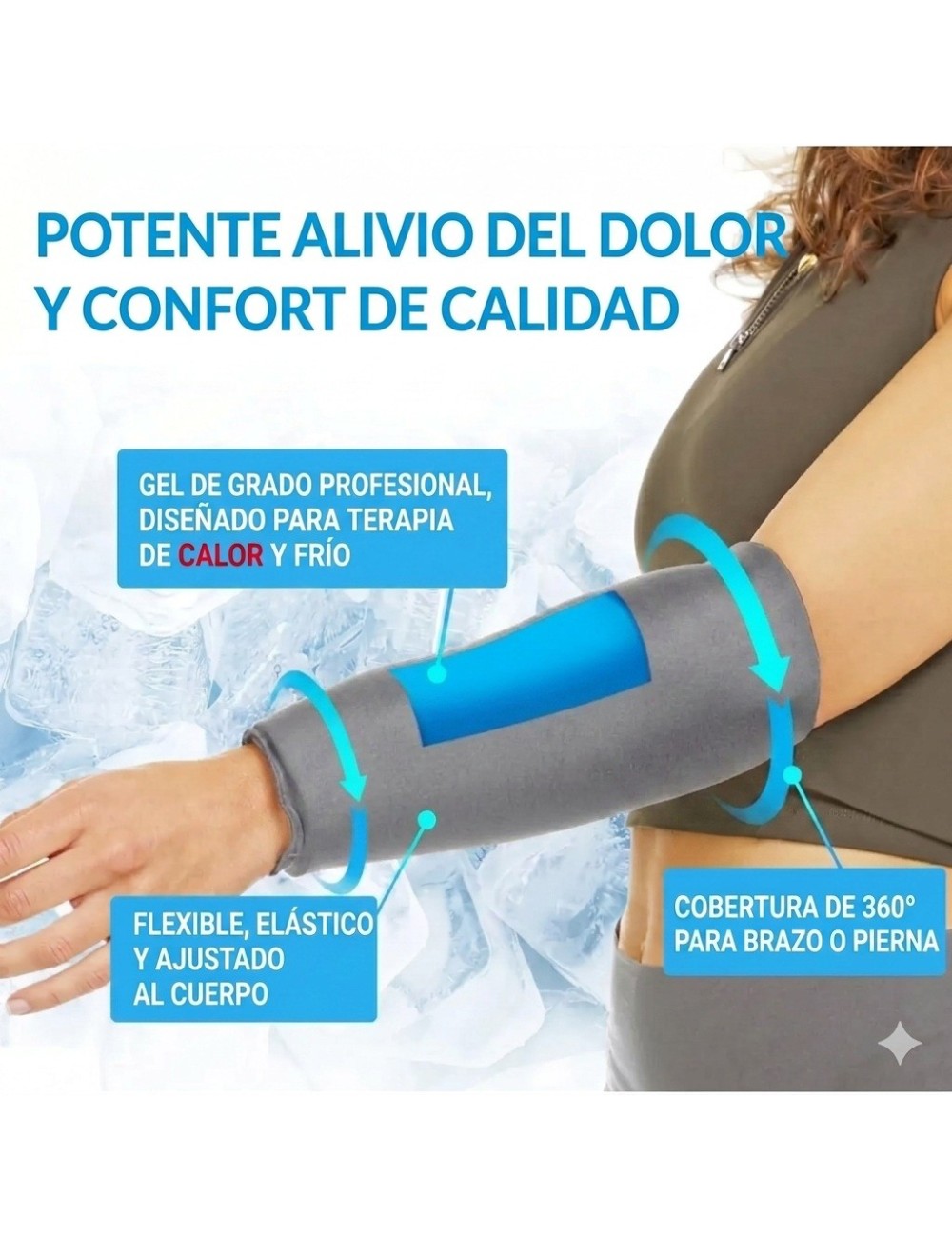 Manga De Compresión Gel Terapia Frío Calor Dolor Articular