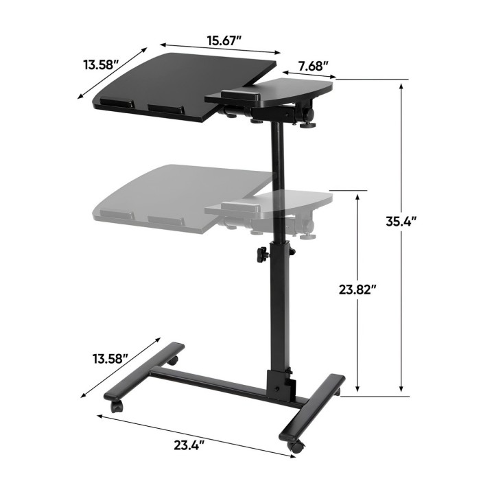 Mesa Laptop Ajustable Altura Inclinable Ruedas Multifuncion