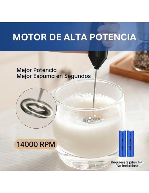 Mezclador Espumador Batidor De Leche Café Capuchino Con Base