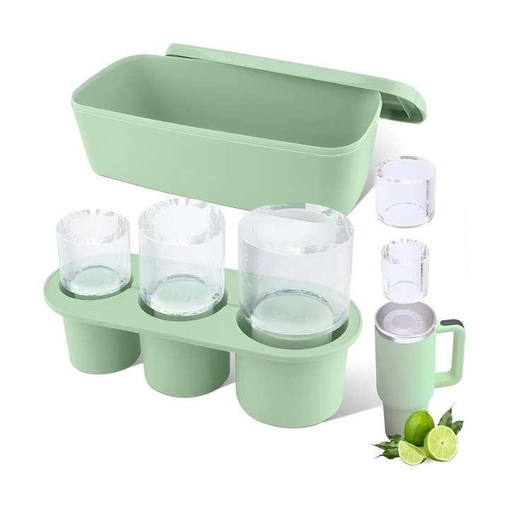 Molde Hielo Silicona Para Vasos Stanley 14 20 30oz Con Tapa