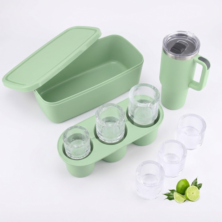 Molde Hielo Silicona Para Vasos Stanley 14 20 30oz Con Tapa