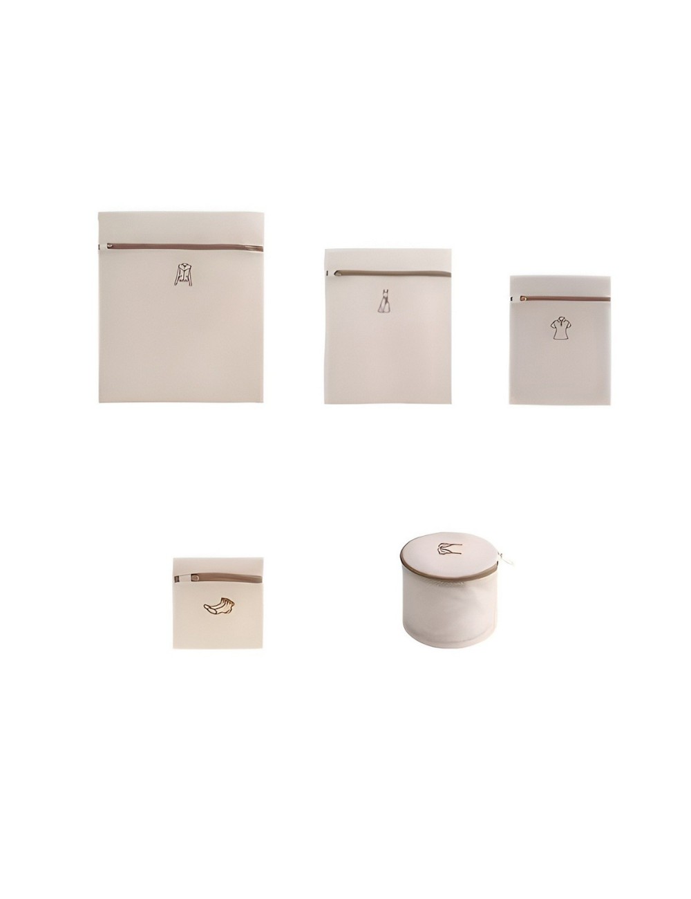 Set 5 Bolsas Malla Lavandería Para Ropa Delicada Y Brasier