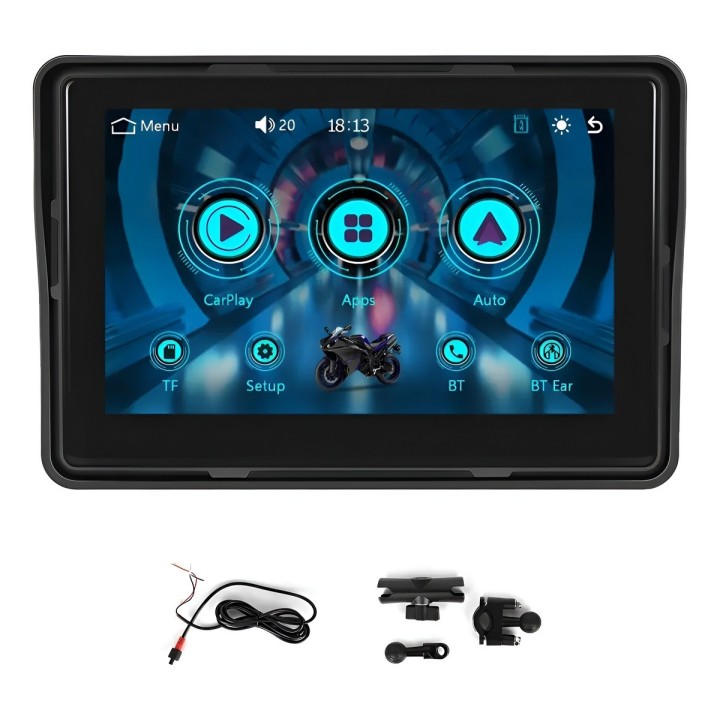 Smart Display Moto 5'' Carplay Android Auto Inalámbrico