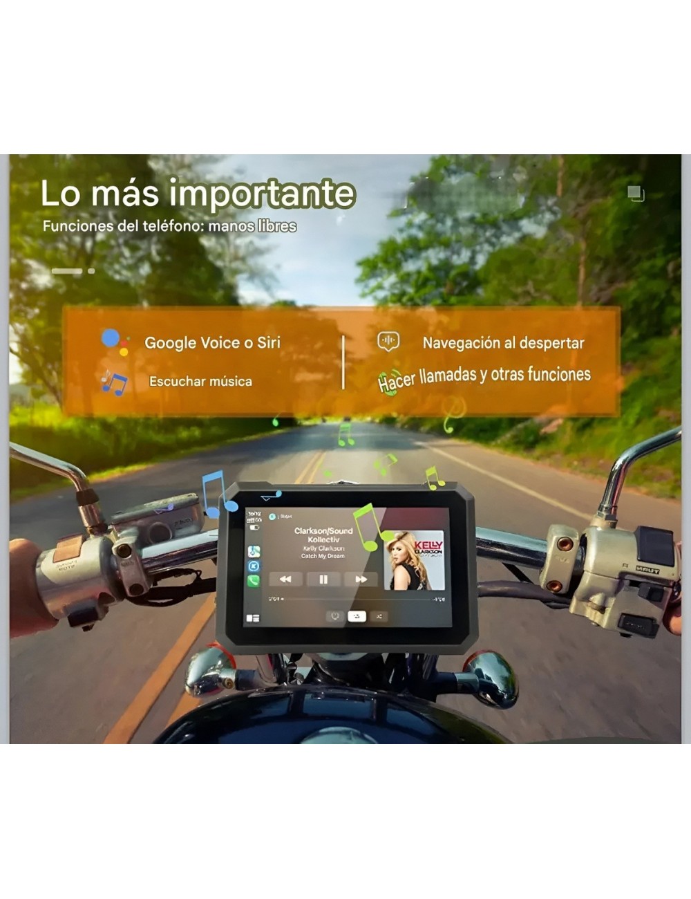 Smart Display Moto 5'' Carplay Android Auto Inalámbrico