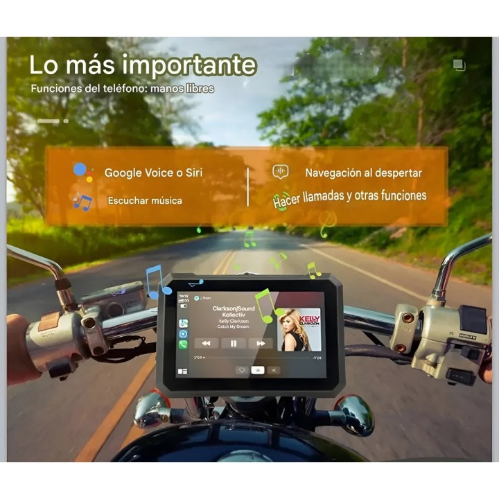 Smart Display Moto 5'' Carplay Android Auto Inalámbrico