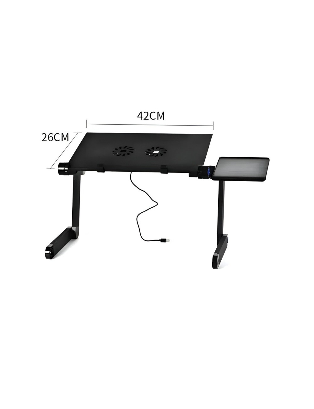 Soporte Plegable Notebook Cama Sofa Ventilador Y Mouse Pad