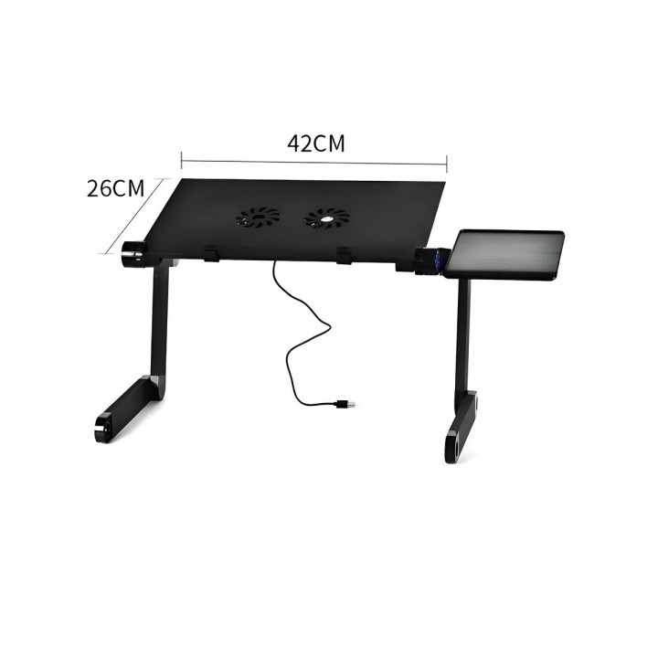 Soporte Plegable Notebook Cama Sofa Ventilador Y Mouse Pad