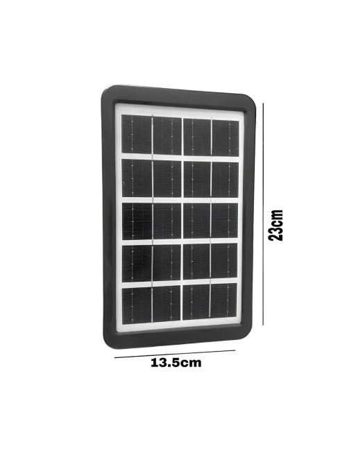 Ventilador Solar Recargable 8p Parlante Bluetooth Y Luces