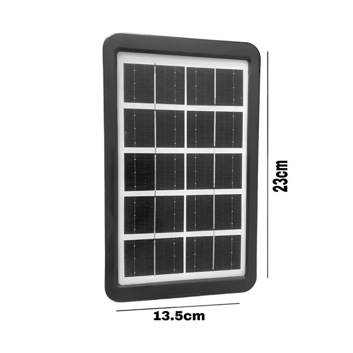 Ventilador Solar Recargable 8p Parlante Bluetooth Y Luces