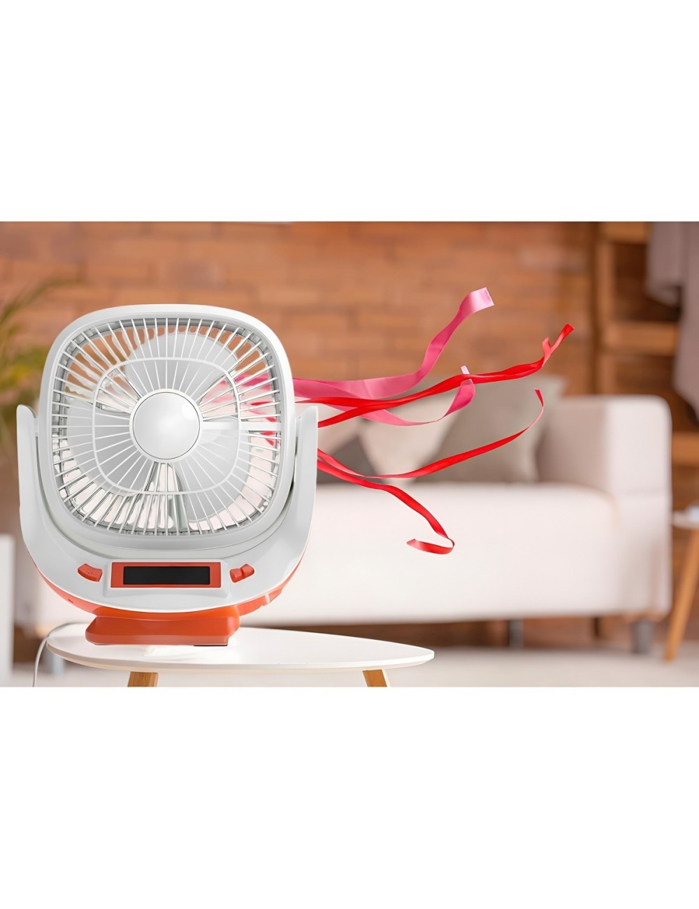 Ventilador Solar Recargable 8p Parlante Bluetooth Y Luces