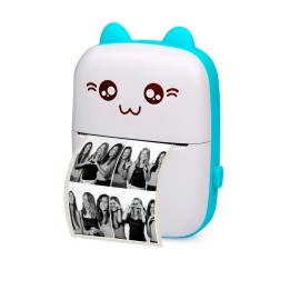 Mini Impresora Térmica Portátil Bluetooth Gato 10 Rollos
