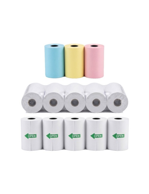 Mini Impresora Térmica Portátil Bluetooth Gato 10 Rollos