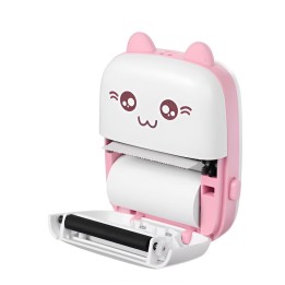 Mini Impresora Térmica Portátil Bluetooth Gato 10 Rollos