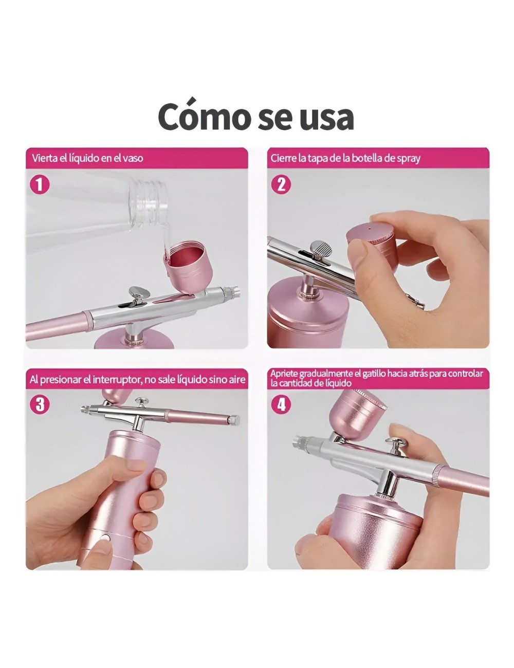 Aerógrafo Inalámbrico Portátil Recargable 32 Psi Multiusos