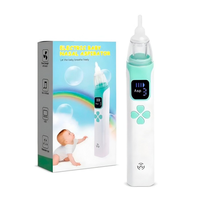 Aspirador Nasal Eléctrico Bebé Recargable 3 Niveles Succión