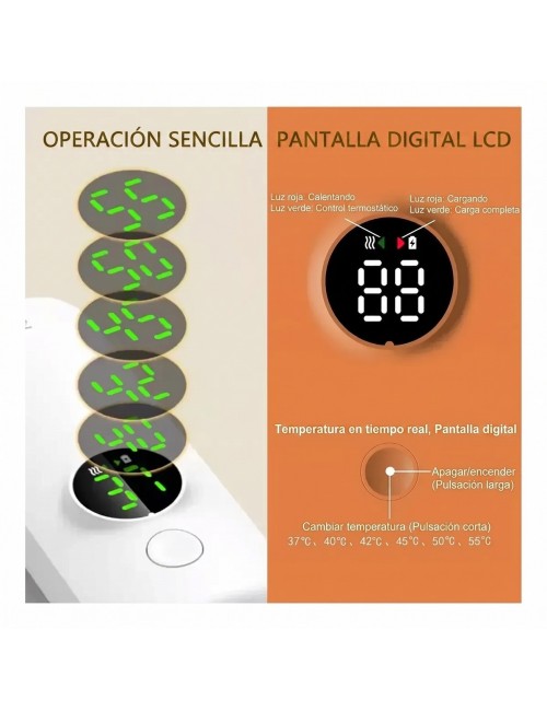 Calentador De Biberones Portátil Usb Digital Carga Rápida