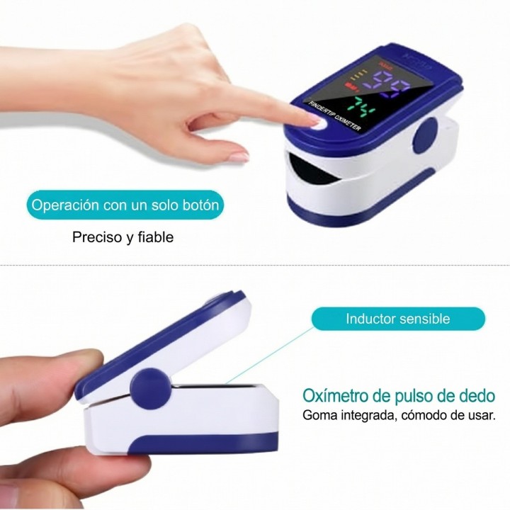 Oxímetro De Pulso Saturómetro Digital De Dedo Pantalla Oled