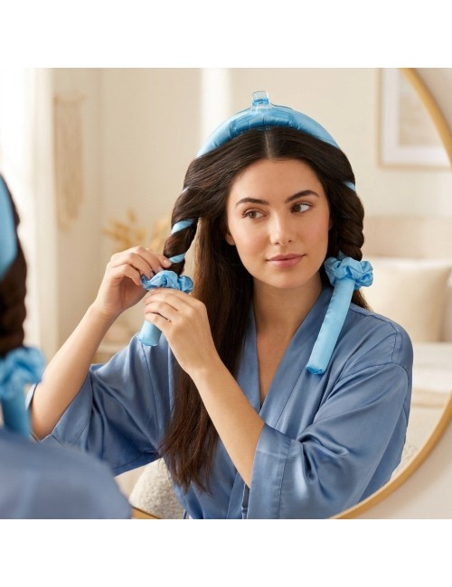 Kit Ondas Sin Calor Rizador Cabello Satin Scrunchies