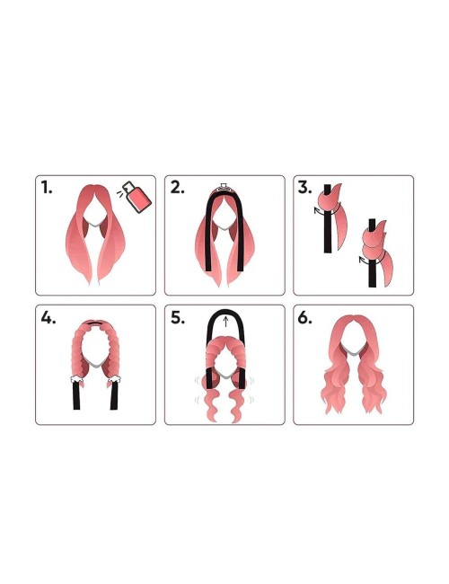 Kit Ondas Sin Calor Rizador Cabello Satin Scrunchies