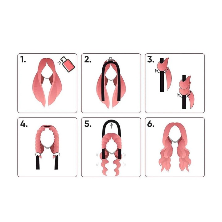 Kit Ondas Sin Calor Rizador Cabello Satin Scrunchies