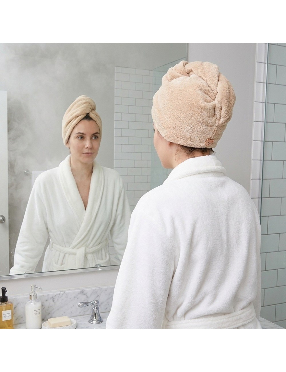 Toalla Turbante Microfibra Secado Rápido Cabello Anti Frizz