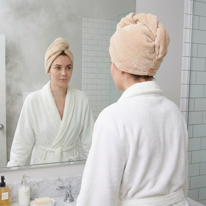 Toalla Turbante Microfibra Secado Rápido Cabello Anti Frizz