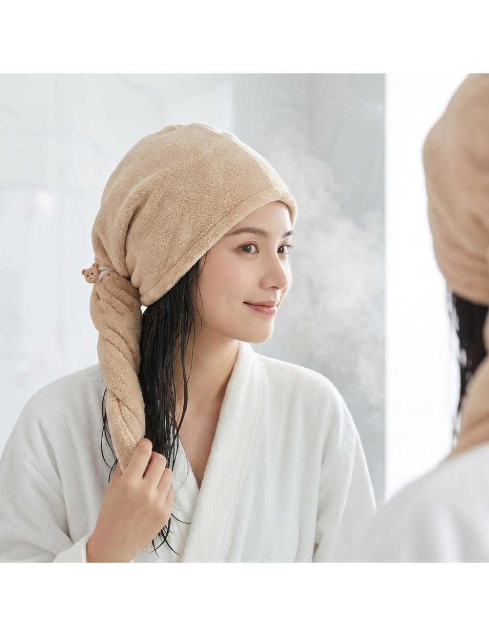 Toalla Turbante Microfibra Secado Rápido Cabello Anti Frizz