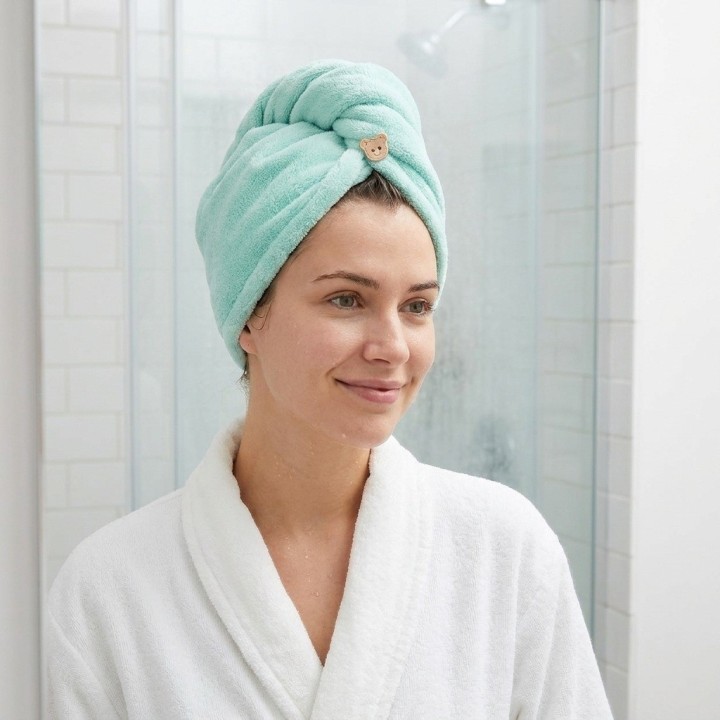 Toalla Turbante Microfibra Secado Rápido Cabello Anti Frizz