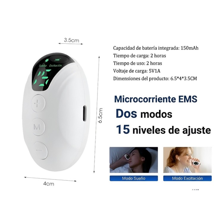 Dispositivo Ayuda Sueño Insomnio Ansiedad Microcorriente Ems