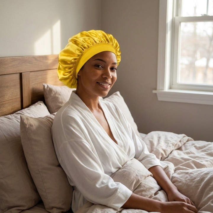 Gorro De Satín Para Dormir Anti Frizz Protección Cabello