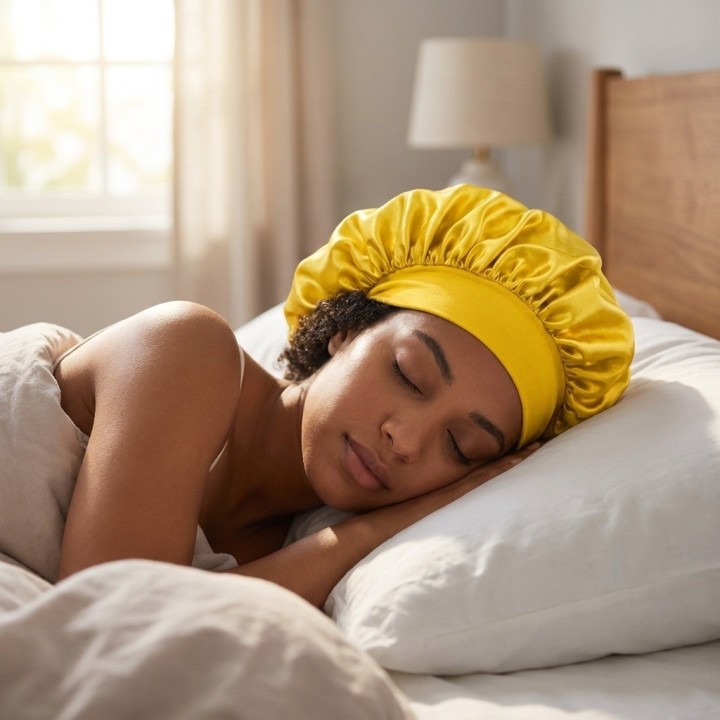 Gorro De Satín Para Dormir Anti Frizz Protección Cabello