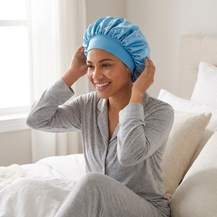Gorro De Satín Para Dormir Anti Frizz Protección Cabello
